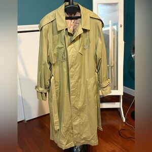 Yves Saint Laurent Olive Trench Coat Vintage